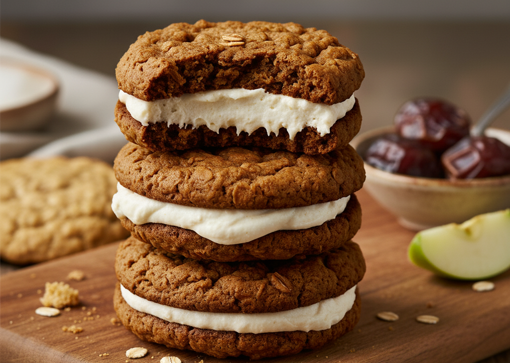 plant based oatmeal cookie pie